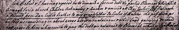 Entry from Journal of John Bllack, 18/08/1752