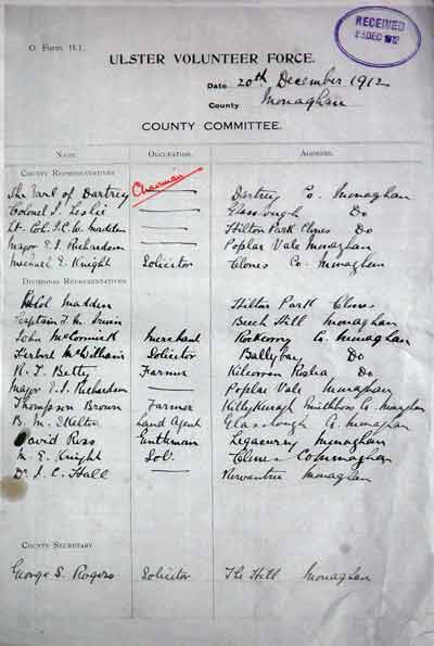 UVF county officers in Co Monaghan