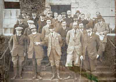 Group photograph of UVF officers at training camp